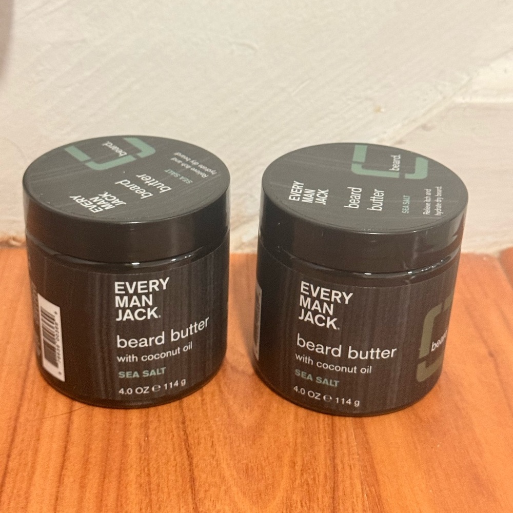 2 Every Man Jack Beard Butter subtle sea salt Fragance -Rejuvenates - Hydrates
